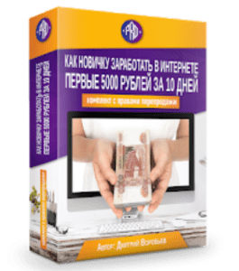 Видеокурс Как заработать в Интернете первые 5000 рублей за 10 дней (Дмитрий Воробьев)