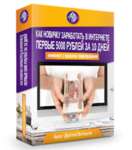 Видеокурс Как заработать в Интернете первые 5000 рублей за 10 дней (Дмитрий Воробьев)