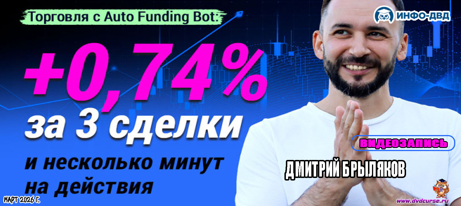 Видеозапись AutoFunding. Три сделки и +0,74% к депозиту - Артём Дудкевич, Издательство Info-DVD