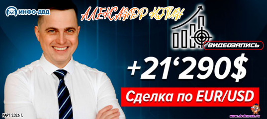 Видеозапись Открываем март прибылью +20% одной сделкой - Александр Котин, Издательство Info-DVD