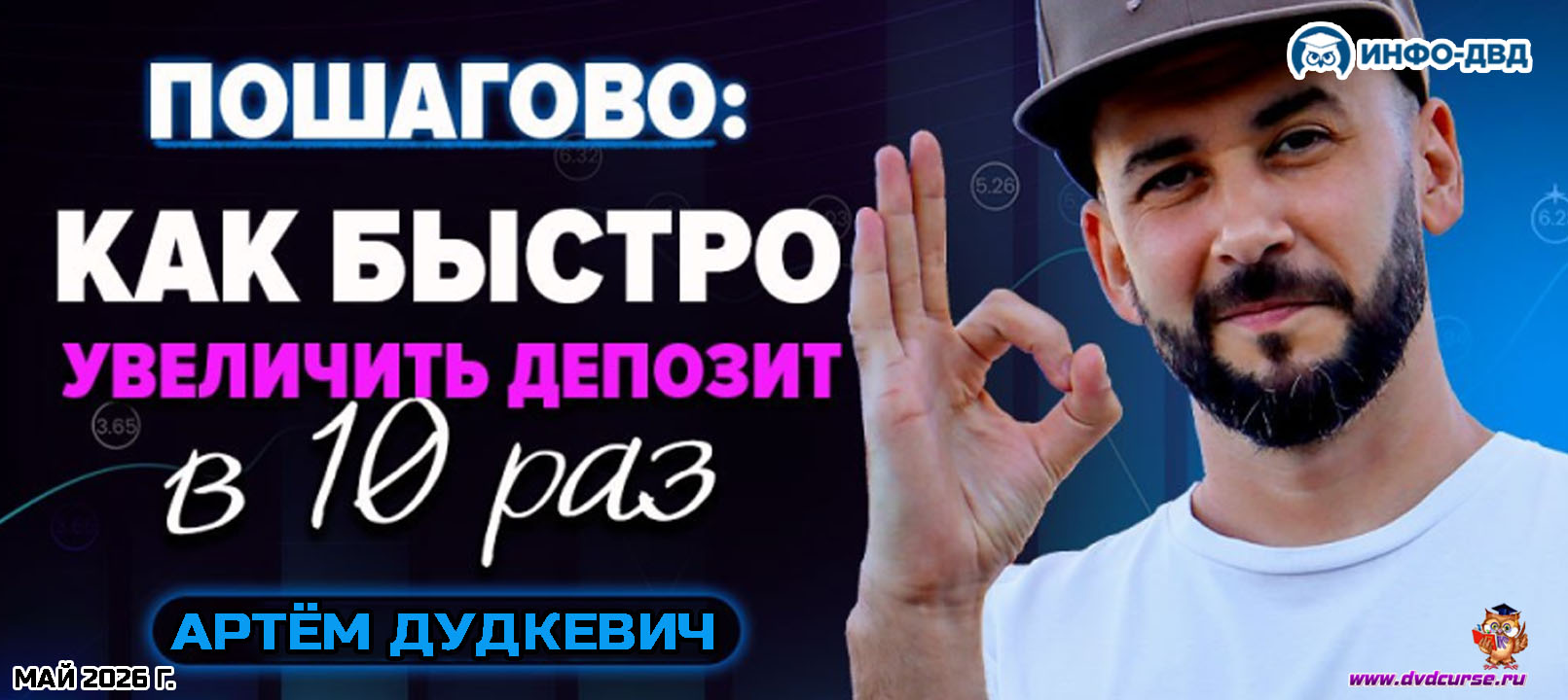 Трансляция Пошагово: как быстро увеличить депозит в 10 раз - Артём Дудкевич, Издательство Info-DVD