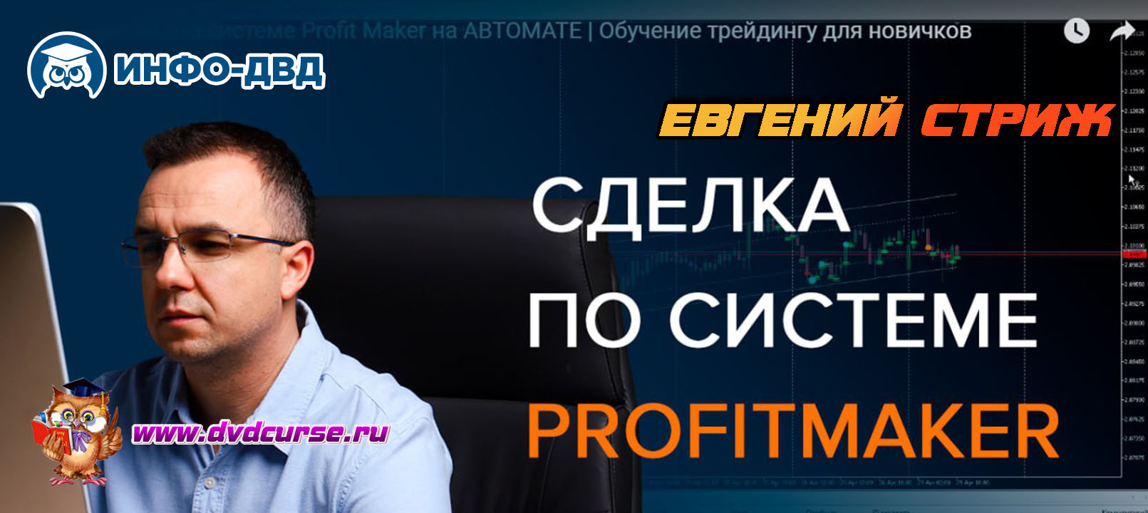 Видеозапись ProfitMaker. Четыре сделки по системе и +$473 - Евгений Стриж, Издательство Info-DVD