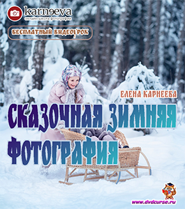 Бесплатный видеоурок Как снять сказочную зимнюю фотографию (Елена Карнеева, Школа фотографии Елены Карнеевой)