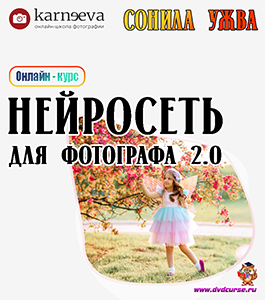 Онлайн - курс Нейросеть для фотографа 2.0 (Сонила Ужва, Школа фотографии Елены Карнеевой)